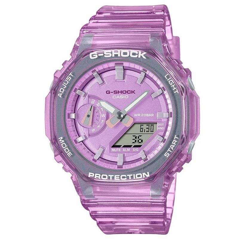 Reloj Casio Mujer Acero Doble Calendario Sumergible